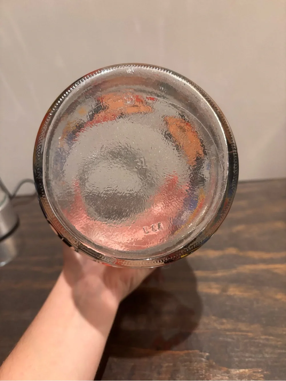 Disney Clear Glass Vase with Mickey, Donald & Friends Multicolor Band
